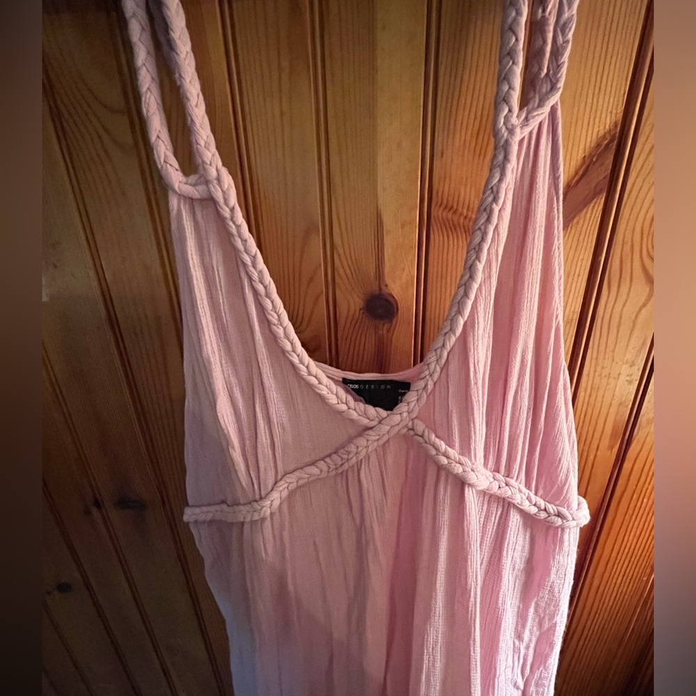 ASOS curve beach dress pink to white hombre